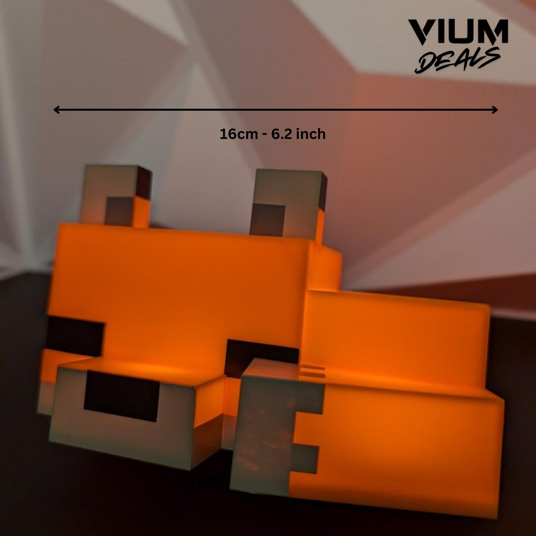 Paladone Minecraft Cute Fox Night Light, Soft Orange Glow, Officially Licensed Minecraft Decor and Desk Lamp for Gaming Room or Kids and Tween Bedroom