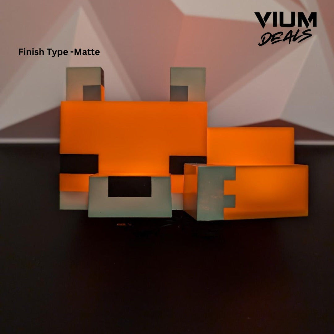 Paladone Minecraft Cute Fox Night Light, Soft Orange Glow, Officially Licensed Minecraft Decor and Desk Lamp for Gaming Room or Kids and Tween Bedroom