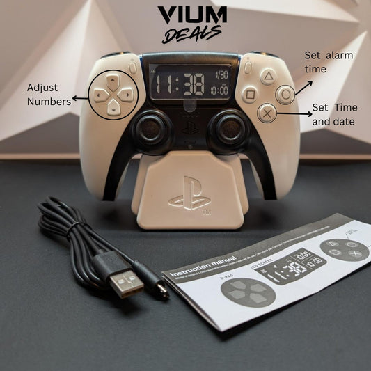 Paladone PlayStation White PS5 Controller Alarm Clock, Officially Licensed Merchandise