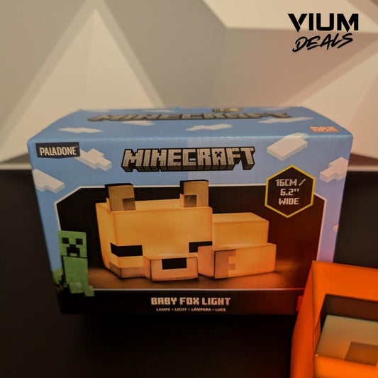 Paladone Minecraft Cute Fox Night Light, Soft Orange Glow, Officially Licensed Minecraft Decor and Desk Lamp for Gaming Room or Kids and Tween Bedroom